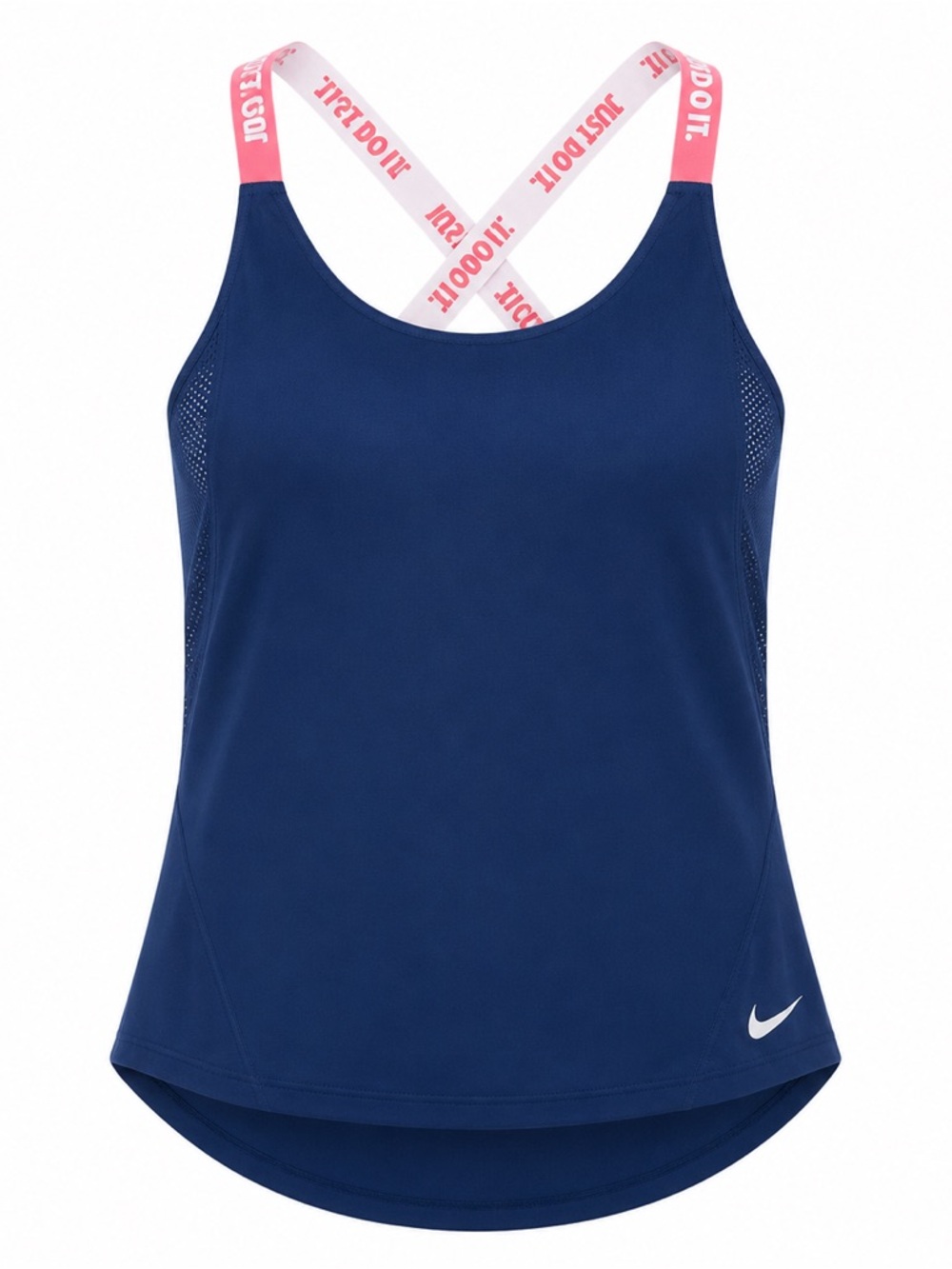 Nike Dri-Fit Navy Blue Cross Strap Tank Top Women's Medium Athleisure Running